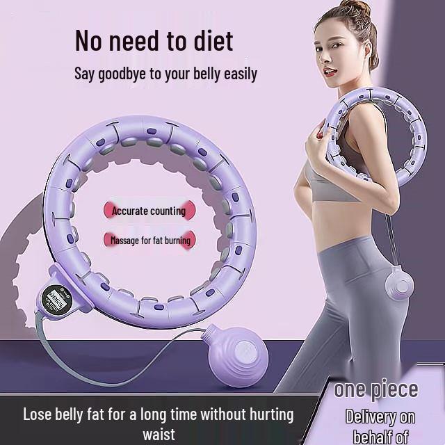 Weighted Hula Hoop for Slim Waist & Fat Burning - Adult Fitness Equipment