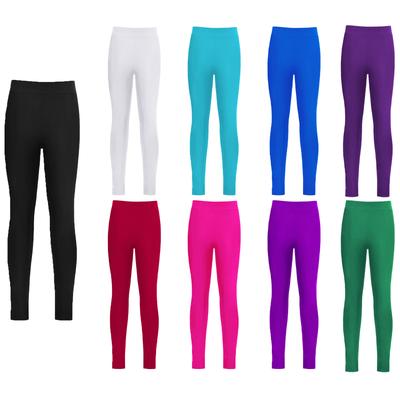 Stilvolle Skating-Kleidung für Kinder und Mädchen, elastischer Bund, dehnbar, lange Tanzhose, Leggings