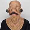 Halloweenská strašidelná maska zelené ryby s drápy pro cosplay a kostýmové večírky