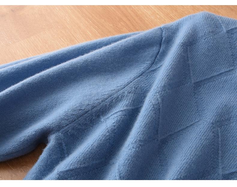 Men's Cashmere Sweater - Autumn/Winter Collection: Round Neck, Loose Fit, Solid Color, Business Casual Knitted Pullover