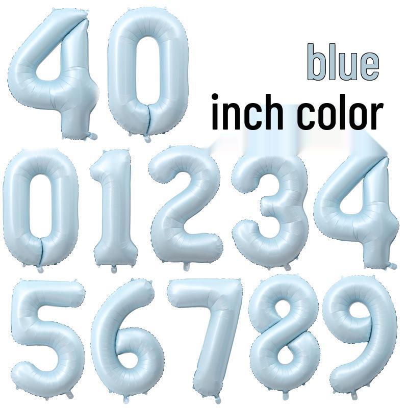 40-Inch Baby Pink & Blue Number Balloons for 100-Day or First Birthday Party Decorations