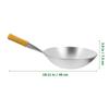 Household Frying Wok Pan Convenient Vegetable Fry Wok Stainless Steel Frying Wok