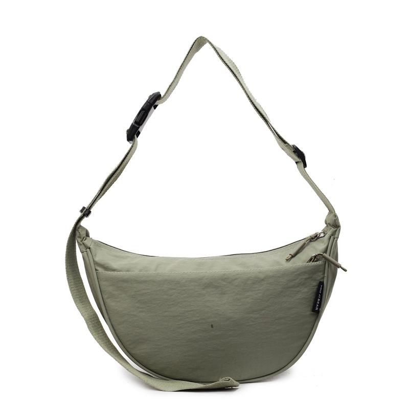 Fashion Casual Messenger Bag Shoulder Bag Spring New Simple and Lightweight Fabric Dumpling Bag