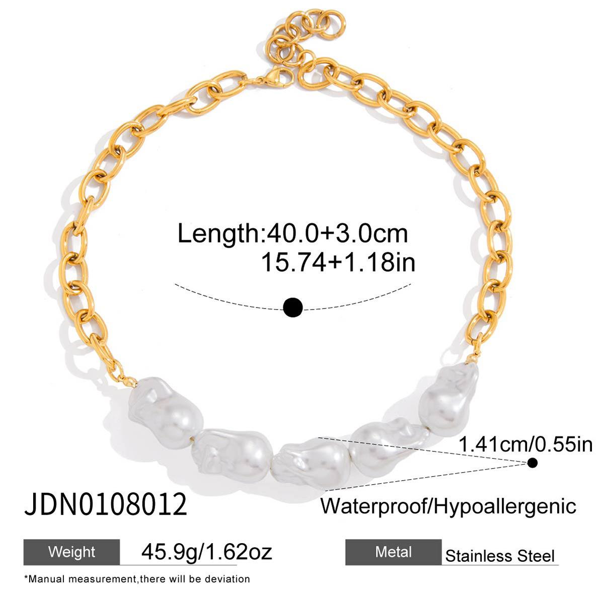 Элегантное и изысканное дизайнерское колье из барочного жемчуга и золота 18 карат