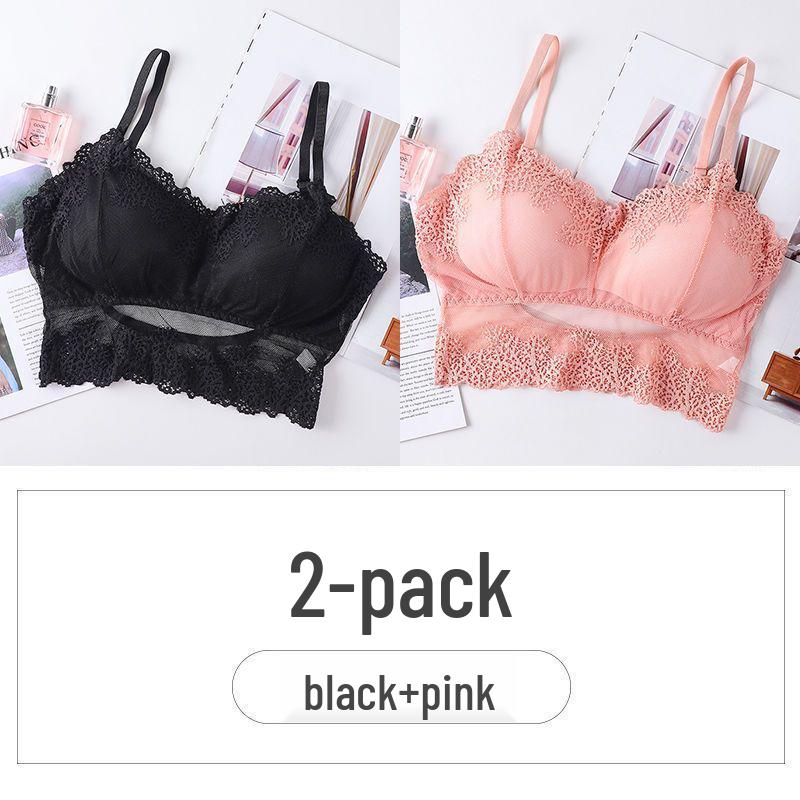 Korean Style Lace Wireless U-Back Camisole Bustier Bra for Women and Students