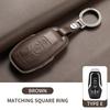 Leather Car Key Case Cover For Ford Focus Explorer Edge Mustang Fusion Mondeo Kuka Escape F250 F350 F450 F550 Galaxy Auto Parts