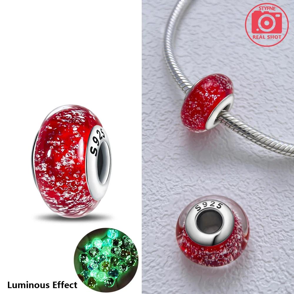 925 Silver Bracelet Women Diy Jewelry Gift Accessories Charms Beads Pink Murano Glass Blue Flower Butterfly Beads