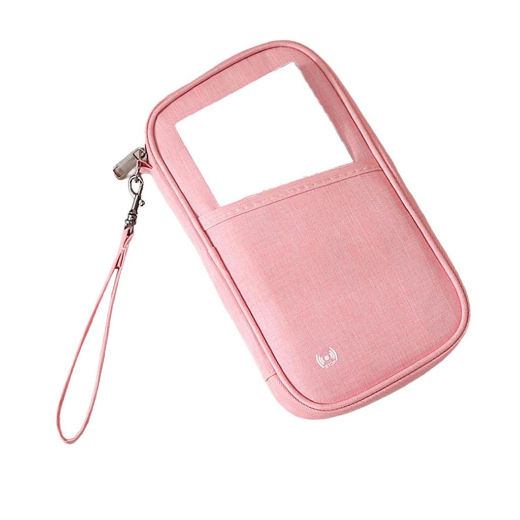 Thin Travel Essential Pouch With Dedicated Passport Slot And Card Capacity Blocking Wallet For Business Trip