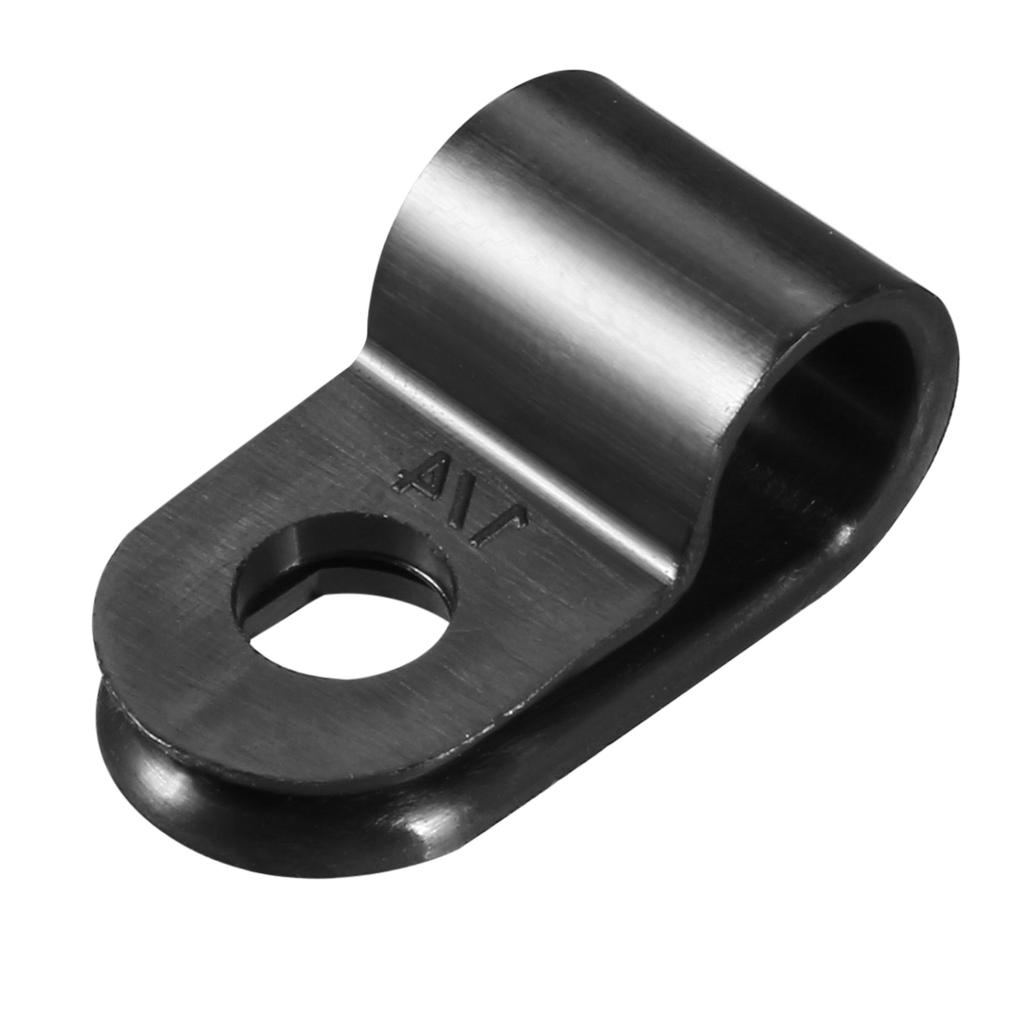 20Pcs Nylon R-Type Cable Clamp Organizer Cord Clips for Wire Management 5/4.8/6.4/15.8mm Black CC-0.5/UC-0.5/UC-1/CC-1/CC-4