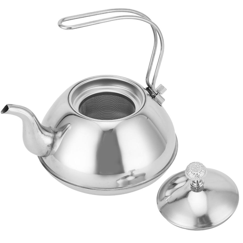 Thickened Design Stainless Steel Teapot Large Capacity Tea Pot Stovetop Kettle  For Loose Tea