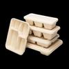 HUIWEN Disposable 4-Compartment Paper Pulp Meal Box with PP Lid