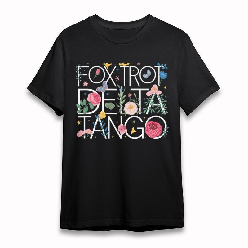 Women's Oversize Soft T-Shirt Colorful Floral Butterfly Foxtrot Delta Tango Tee