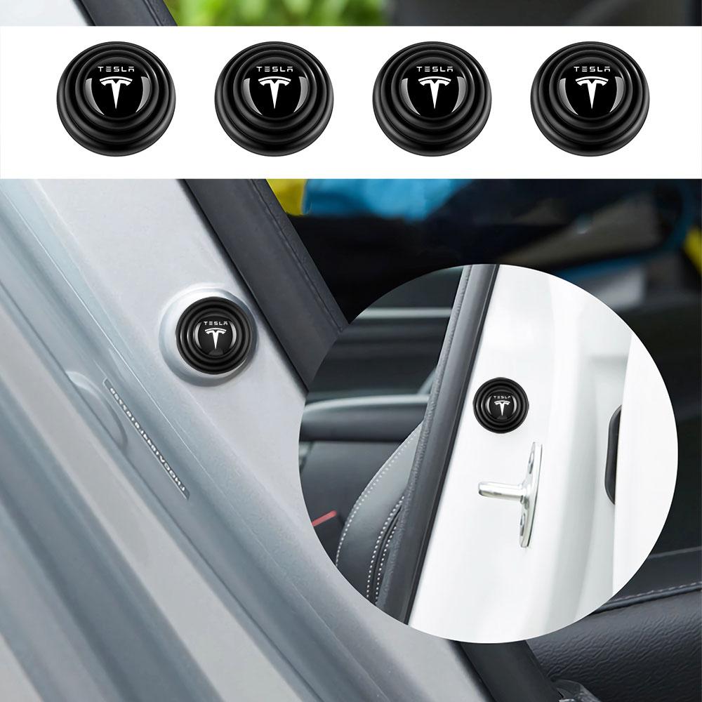 ALC1 4/8/10/20PCS Pare-chocs de porte de voiture Amortisseur de chocs Silencieux Coffre Anti-bruit Tampon Autocollants Adhésifs Pour Tesla Model 3 Model Y Model S X