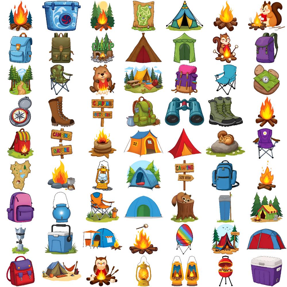 63 шт. Полуперманентные татуировки Туристическая посуда Временные татуировки Водонепроницаемые Временные татуировки Одноразовые наклейки с татуировками для тела руки