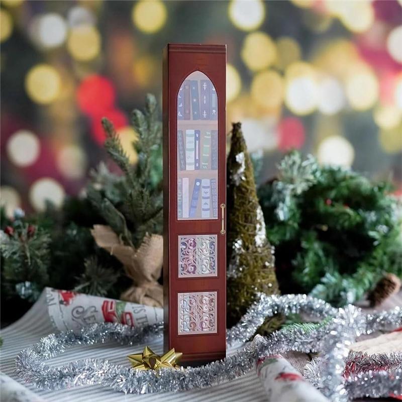 Christmas For Books Lovers Mini Book Ornament Advent Calendar, Miniature Library Holiday Decorations