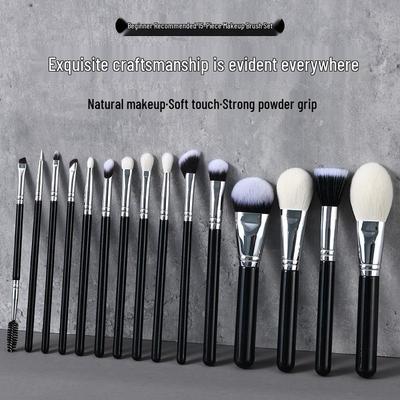 Set di 15 Pennelli Professionali per Trucco per Artisti e Scuole con Pennello Dettagliato Correttore