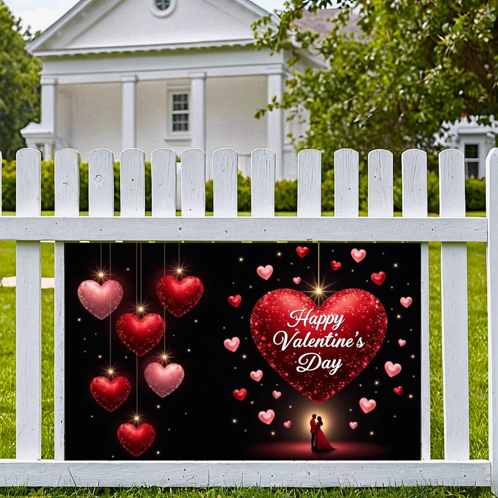 Hanging Event Decoration Love Background Backdrop Banner For Celebration Wedding Valentine's Day