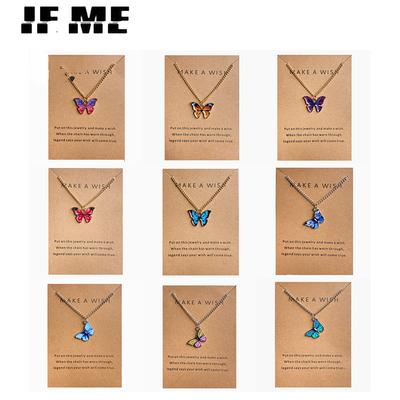 Collier avec pendentif papillon pour femmes, mode coréenne, couleur or, accessoires de bijouterie