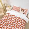Comforter Homewish Cute Floral Plaid For Girls 2Pcs/3Pcs Kawaii Flower Checkered Bedding Set Cartoon Bedroom Decor