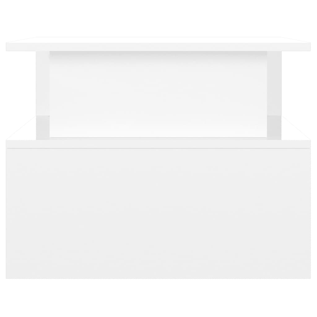 Stolik kawowy, biały o wysokim połysku, 90x55x42,5 cm