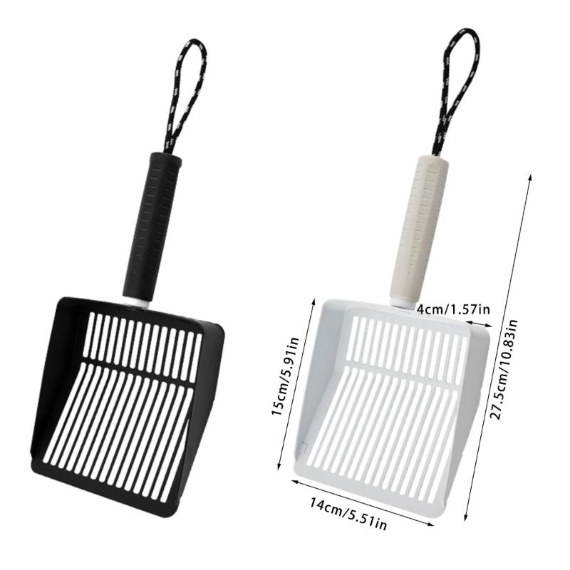 MultiPurpose Cats Litter Scoops Stainless Steel Handle for Household Cage Cleaning Litter Cleaning Tool