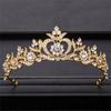 Ślubna diadem do włosów kryształowa tiara ślubna korona kolor srebrny Diadem welon tiary ślubne akcesoria do włosów stroiki biżuteria na głowę