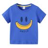 Cute Smiling Banana Kids Short Sleeve T Shirts Boys Girls Same Style Cartoon Casual Tees Comfortable Children Clothing
