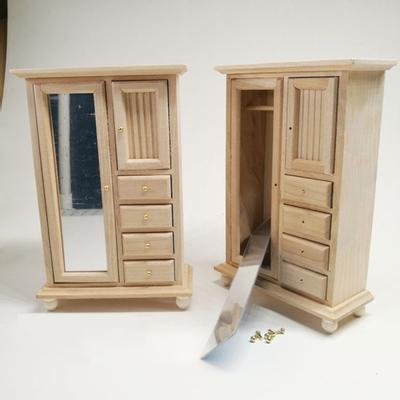 Dollhouse Wardrobe Multifunctional Solid Scale 0.05 Master Bedroom Scene Ornament Dollhouse