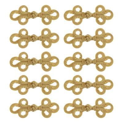 10 Pares Nudos Chinos Botones Rana Cierre Botones de Costura Sujetadores para Costura DIY Abrigos Capa Suéter Disfraz de Novia Atuendo