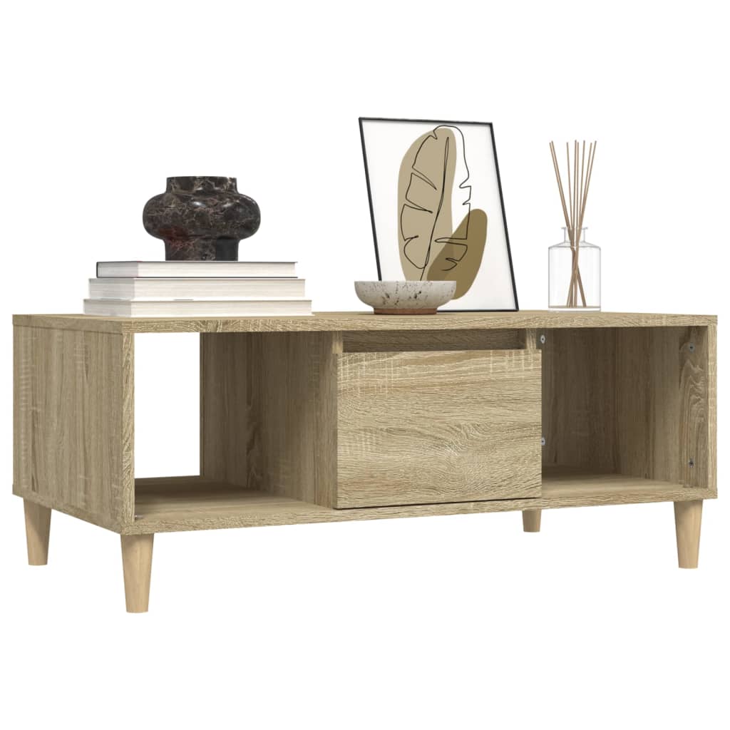 Coffee Table Sonoma Oak 90 X 50 X 36.5 Cm Engineered Wood