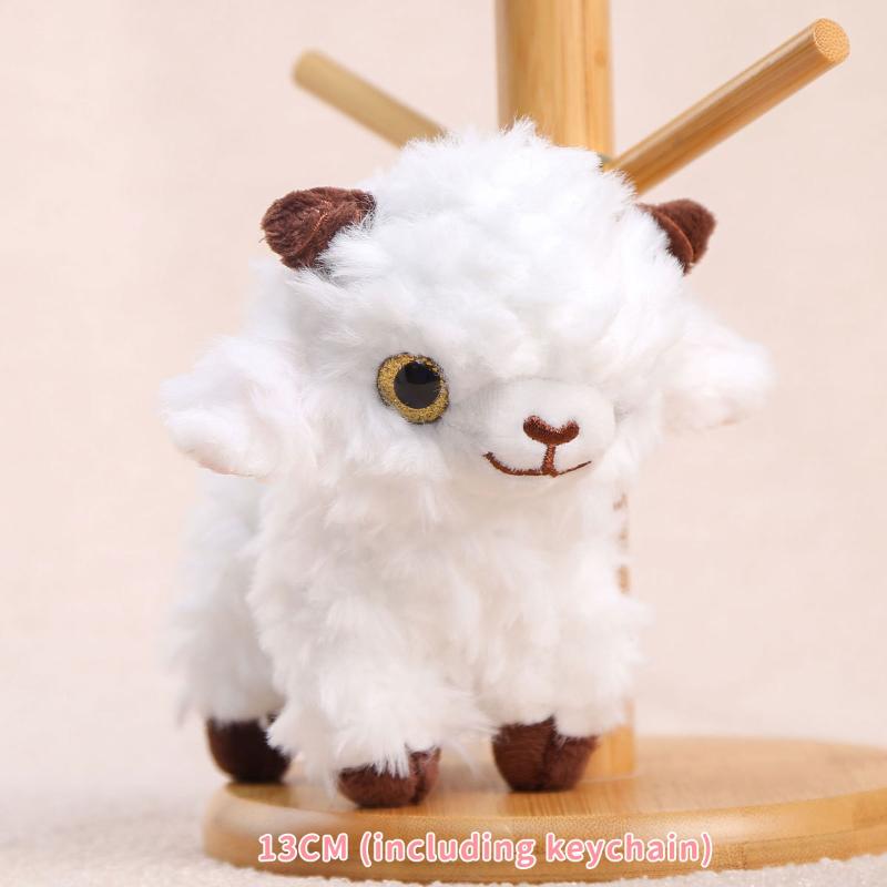 Soft Plush Sheep Keychain Lovely Appearance 3D Mini Animal Key Ring Holder Cute Bag Charm Car Pendant for Stocking Stuffers