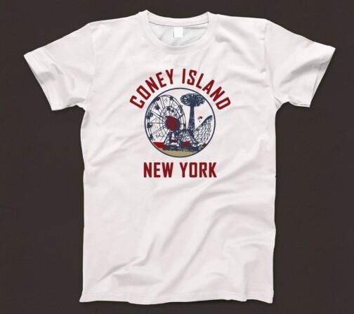 Coney Island New York T-shirt 831 Brooklyn Amusement Park Luna Roller Coaster XL