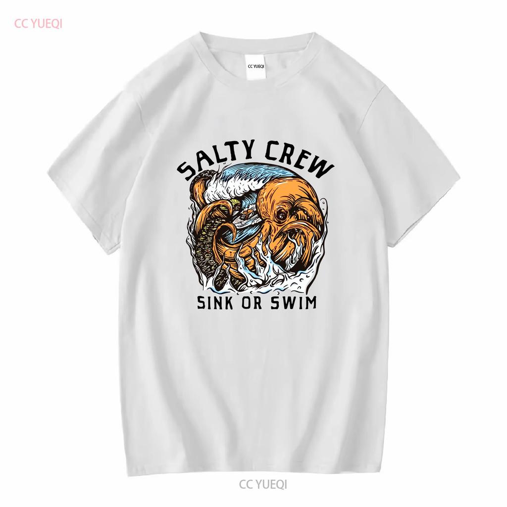 Salty Crew Tsunami Koszulka Athletic Heather vintage Spłukana męska streetwear Codzienna Wszechstronna Wygodna Lekko Unisex Miękka