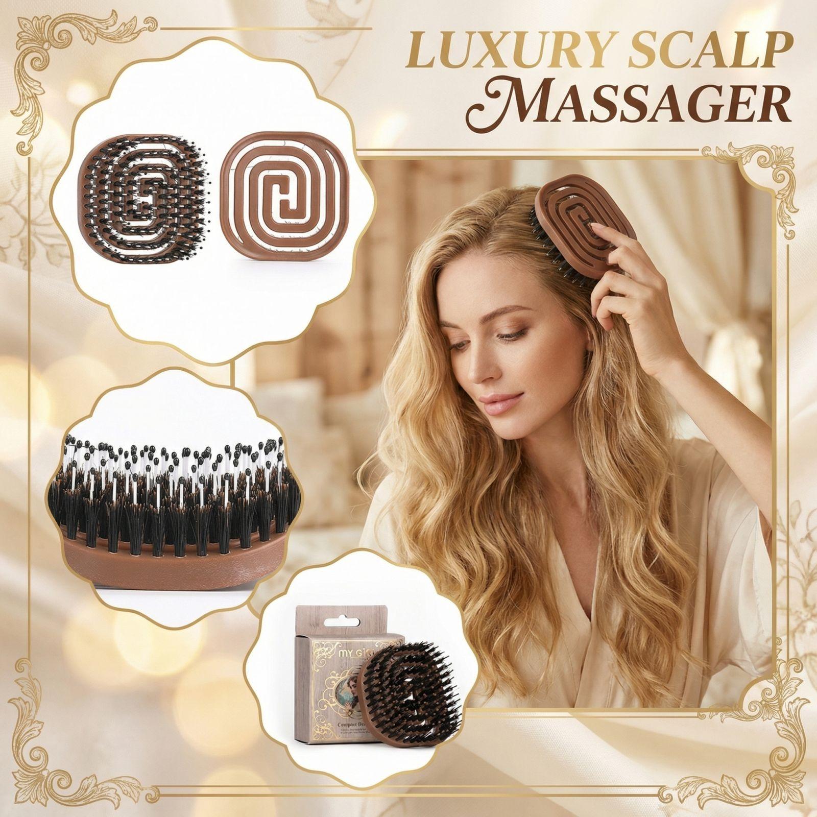 Portable Hairbrush, Scalp Cleansing Brush, Elastic Massage Hairbrush, Hair Styling Brush one size белый