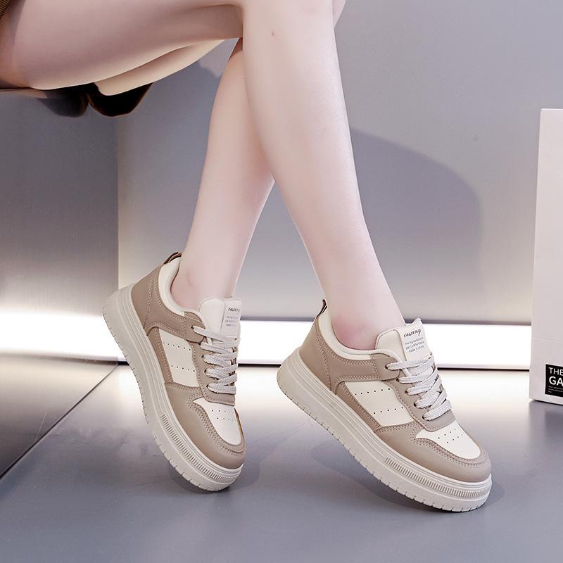 2025 spring little white shoes new Korean version ins female students height increase platform sports board shoes casual shoes female G7610