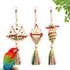 Natural Bird Chew Toys Handmade Parrot Climb Playing Pendant  Macaw Finch Parakeet