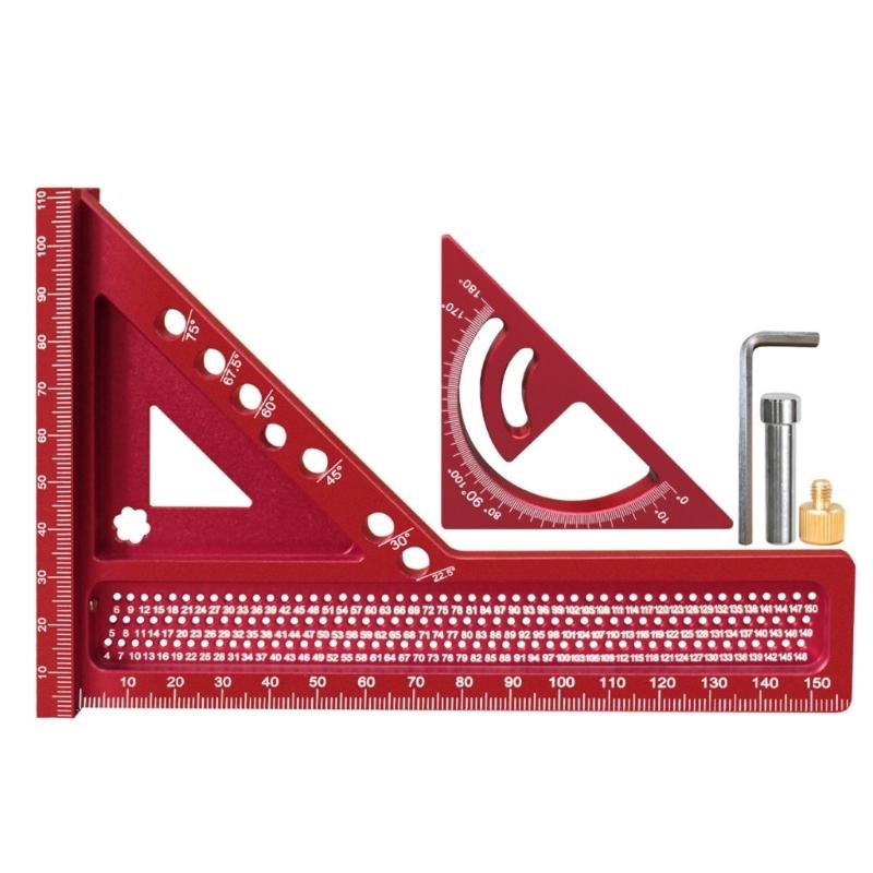 MultiAngle Measuring Ruler Triangle Ruler For Woodworking Metalworking Precise Marking Measuring On Various Surfaces