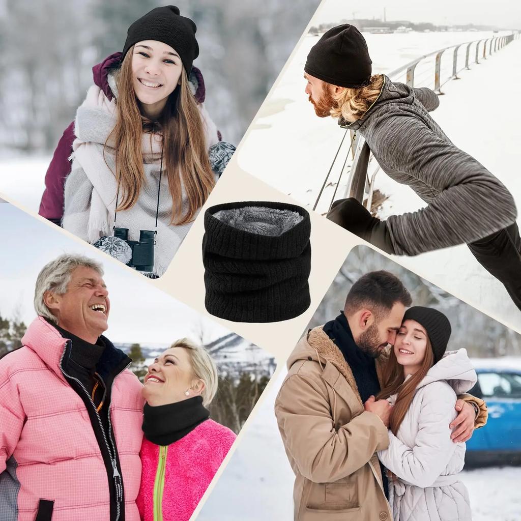 Winter Strick-Nackenschal für Damen und Herren, Nackenschutz, Winddichte Skimaske, Gesichtsmaske für Kaltes Wetter, Outdoor-Sport