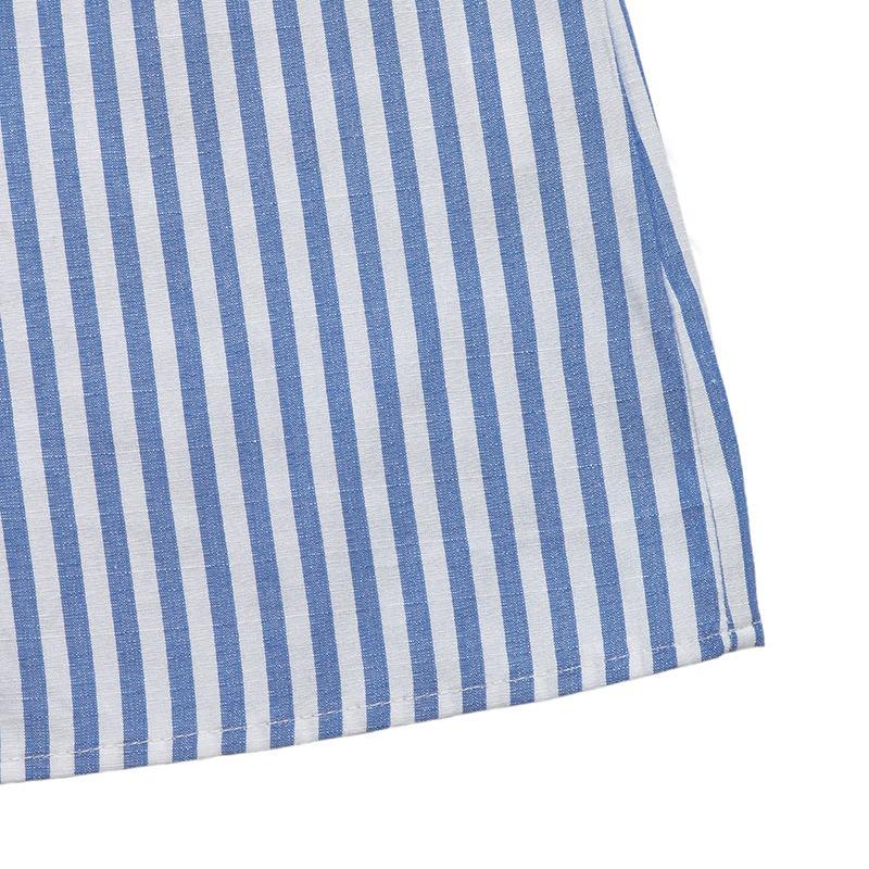 Women's Fashion Summer Spring Stripe Print 1/2 Sleeves O-Neck High Waist Casual Dresses