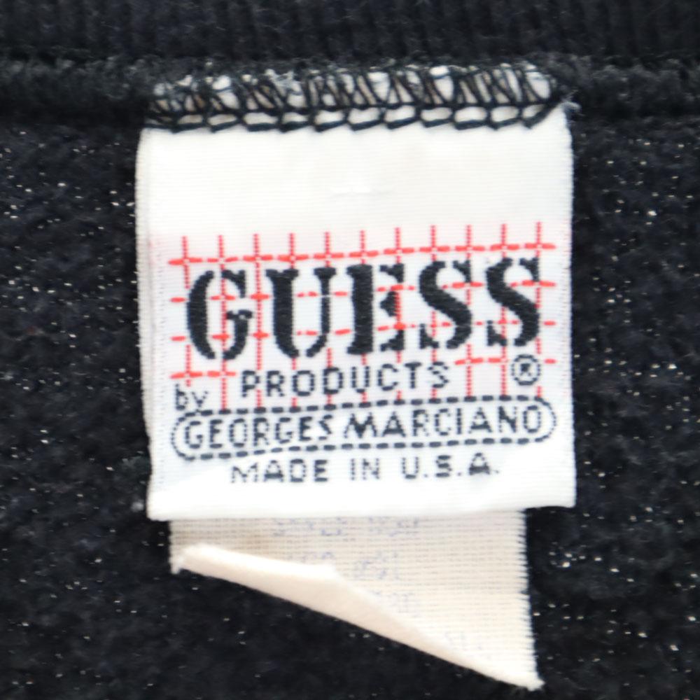 Guess 80s Made In USA Long Sleeve Trainer Fleece Lining Old Vintage Women Used