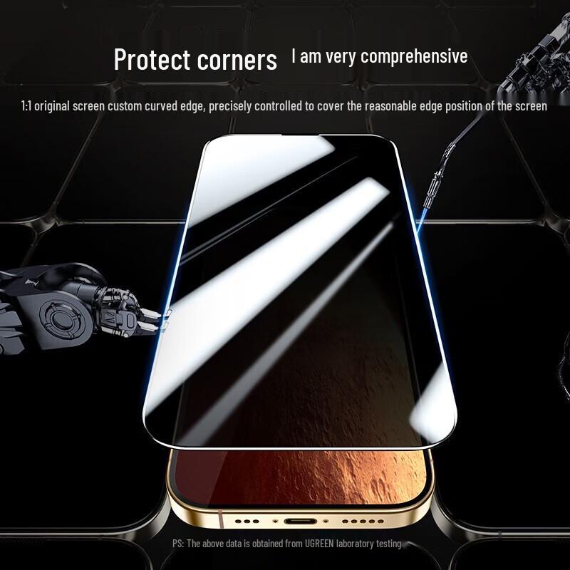 Ugreen iPhone 13/14 Anti-Peep Tempered Glass Screen Protector (2-Pack)