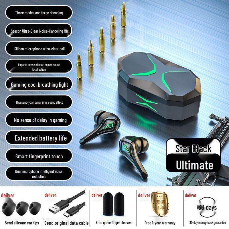 Esports Gaming Wireless Bluetooth Headphones - Low Latency, In-Ear, Mobile Compatible