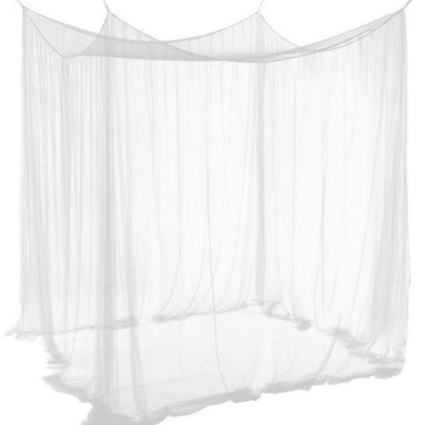 Extra nagy, négy sarkú szúnyoghálós baldachin ágyra - Nincs szükség felszerelésre 190*210*240cm (4 Hooks + 4 Anchors + Curtain Rope)