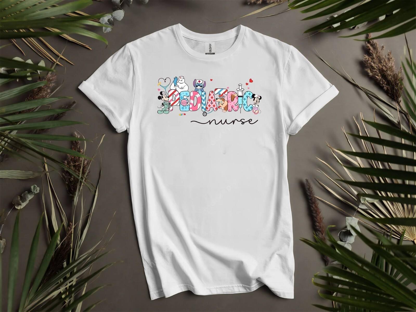 Disney Pediatrics Nurse Characters T-shirt T shirt Men Women Unisex Tshirt K258 XL