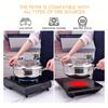 1pc 304 Stainless Steel Deep Fryer Pot, Frying Chicken Pot, Tempura Deep Fryer with A Thermometer and A Lid, Japanese Style Tempura Fryer Pan
