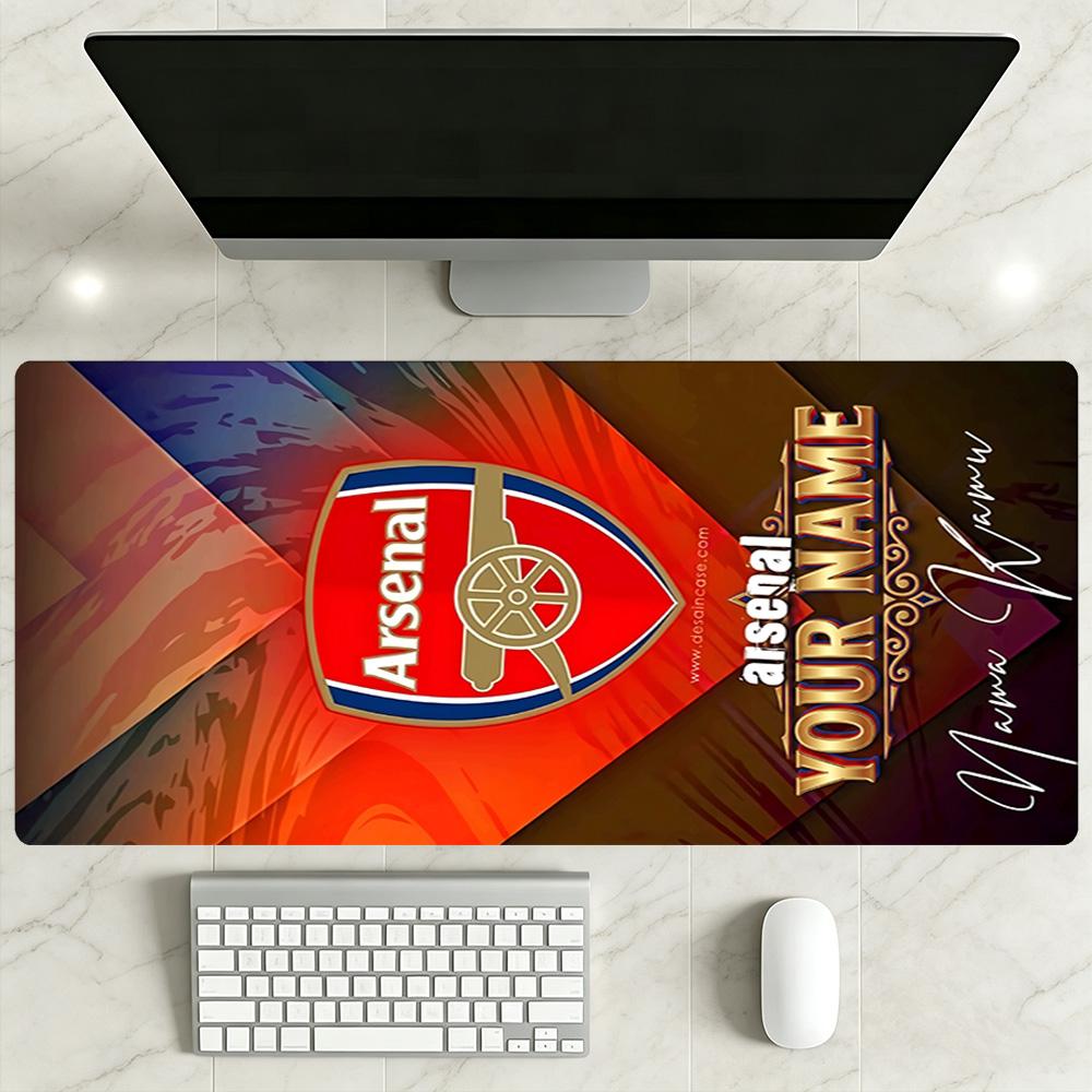Arsenal F.c. Personalized Name Mouse Pad Gamer Mousepad Computer Desk Keyboard Mat Non-Slip Rubber Base Perfect for Office Desktop Supplies School Hom