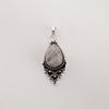 Black Rutile Gemstone 925 Sterling Silver Jewelry Designer Pendant 1.5" For Birthday Gift PP-70-32