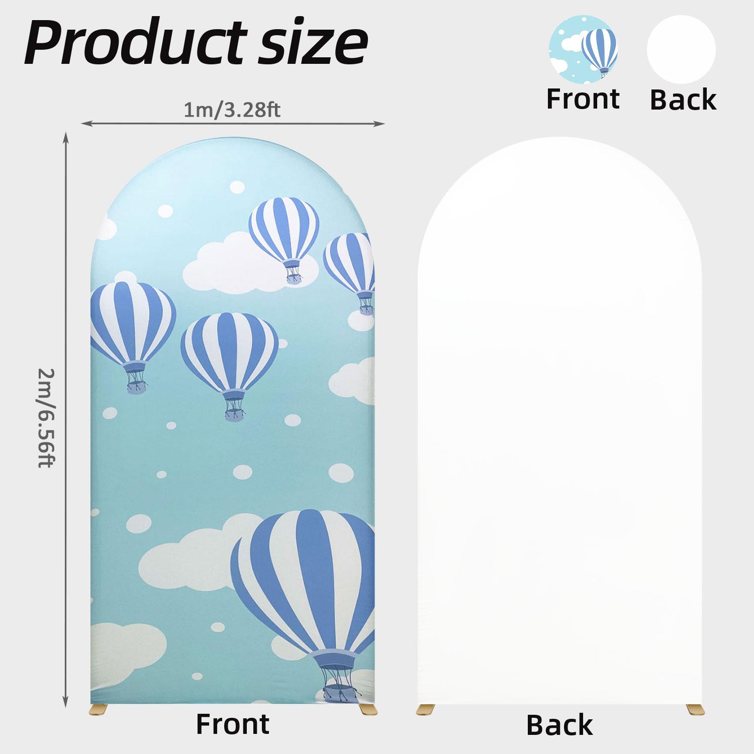 

3.28ftx6.56ft Синий Арка-стенд с чехлами в виде воздушных шаров для вечеринок, Небо, Облака, Арочный эластичный тканевый чехол, День рождения