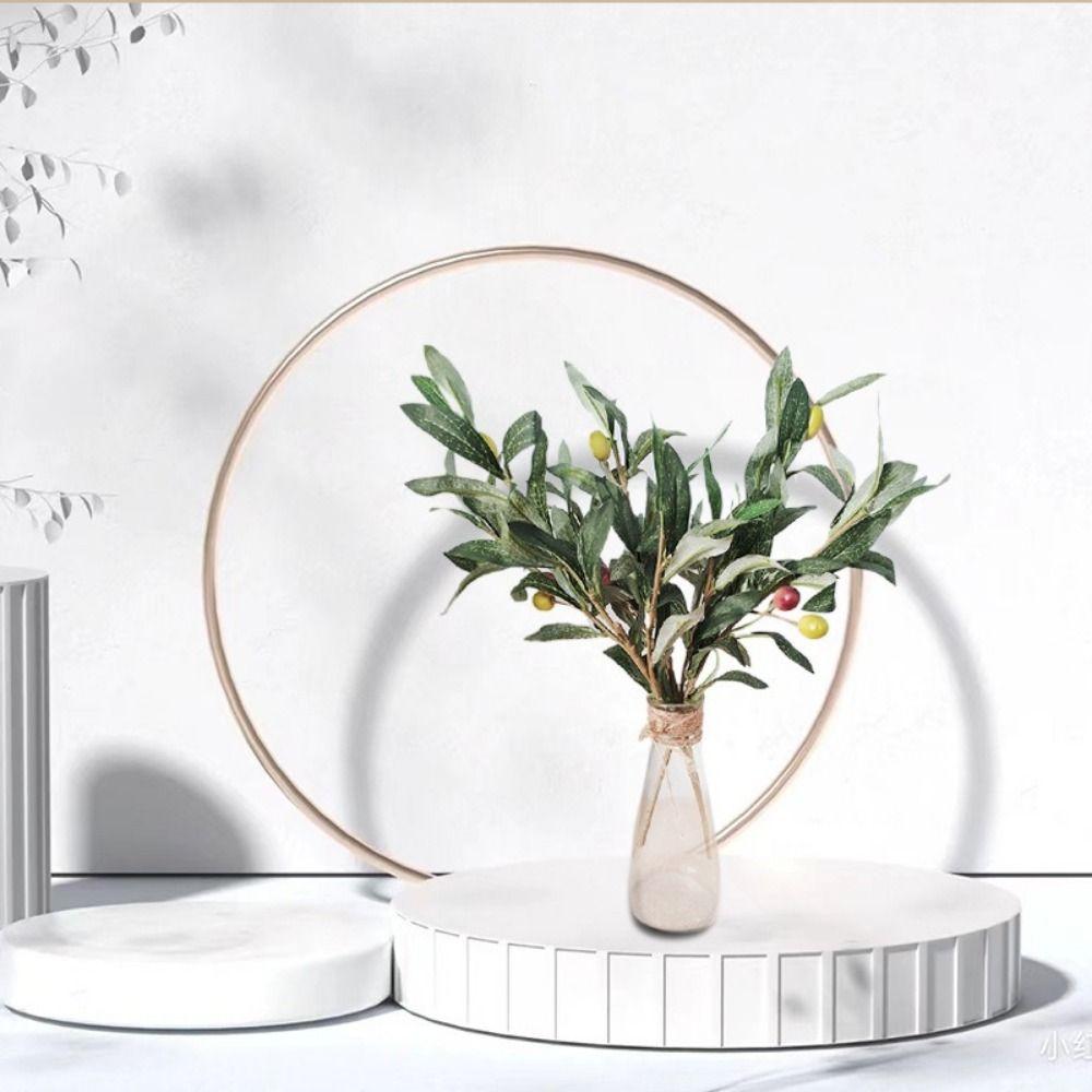 Plastic Artificial Olive Branch With Olive Fruit Fake Plant Decoration DIY Projects