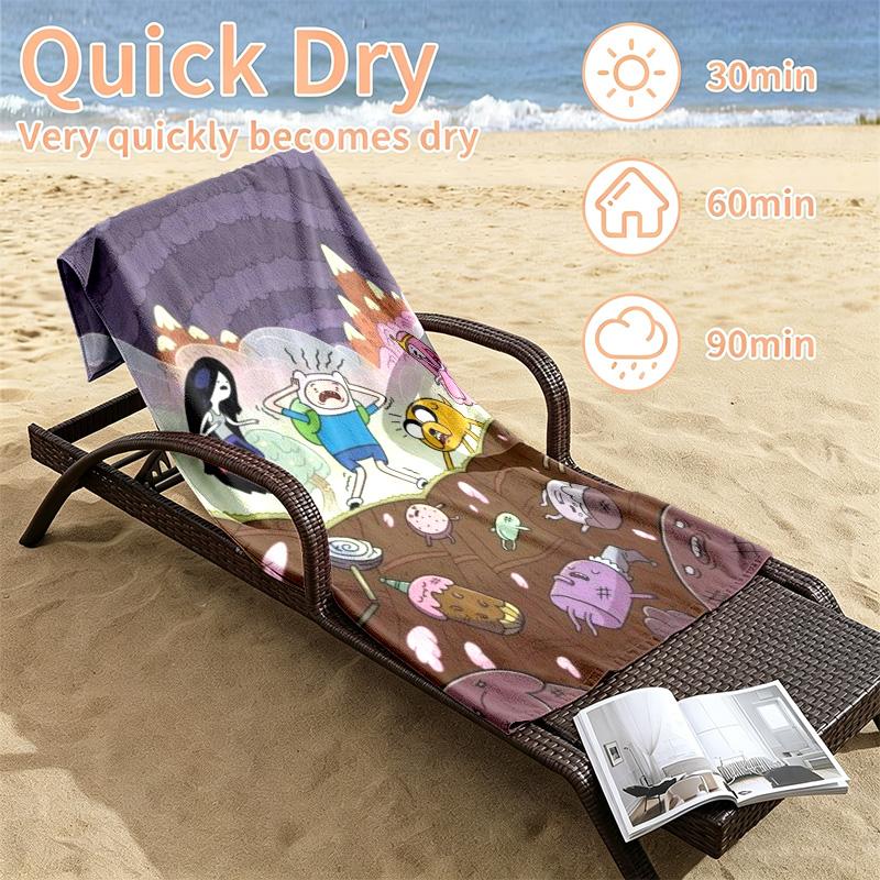 Adventure Time Beach towels also serve as bath towels summer essential a musthave for the outdoors the beach and the pool